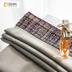 DIHIN HOME Modern Thick Fabric With Lace,Blackout Grommet Window Curtain for Living Room ,52x63-inch,1 Panel Roman Shades Curtains Window Blinds custom curtains blackout curtains curtains for living room sheer curtains curtain fabric linen curtains kitchen curtains velvet curtains pinch pleat curtains bay window curtains outdoor curtains pleated curtains floral curtains dining room curtains kitchen valances drapes for bedroom patio curtains nursery curtains grommet curtains