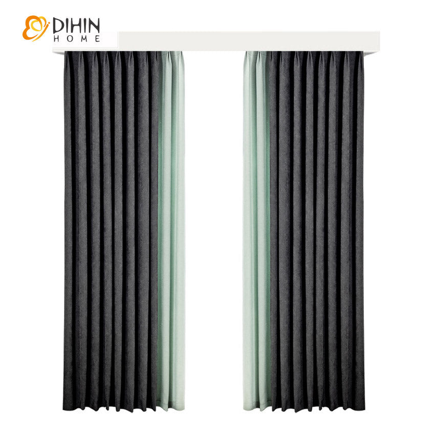 DIHIN HOME Modern Thicken Stitching Curtains,Blackout Grommet Window Curtain for Living Room ,52x63-inch,1 Panel Roman Shades Curtains Window Blinds custom curtains blackout curtains curtains for living room sheer curtains curtain fabric linen curtains kitchen curtains velvet curtains pinch pleat curtains bay window curtains outdoor curtains pleated curtains floral curtains dining room curtains kitchen valances drapes for bedroom patio curtains nursery curtains grommet curtains