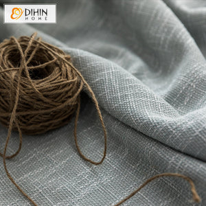 DIHIN HOME Modern Thickened Cotton Linen Grey Blue Curtains,Blackout Grommet Window Curtain for Living Room ,52x63-inch,1 Panel Roman Shades Curtains Window Blinds custom curtains blackout curtains curtains for living room sheer curtains curtain fabric linen curtains kitchen curtains velvet curtains pinch pleat curtains bay window curtains outdoor curtains pleated curtains floral curtains dining room curtains kitchen valances drapes for bedroom patio curtains nursery curtains grommet curtains
