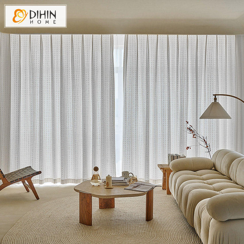 DIHIN HOME Modern Thickening Cotton Linen White Color,Grommet Window Sheer Curtain for Living Room ,52x63-inch,1 Panel Roman Shades Curtains Window Blinds custom curtains blackout curtains curtains for living room sheer curtains curtain fabric linen curtains kitchen curtains velvet curtains pinch pleat curtains bay window curtains outdoor curtains pleated curtains floral curtains dining room curtains kitchen valances drapes for bedroom patio curtains nursery curtains grommet curtains