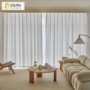 DIHIN HOME Modern Thickening Cotton Linen White Color,Grommet Window Sheer Curtain for Living Room ,52x63-inch,1 Panel Roman Shades Curtains Window Blinds custom curtains blackout curtains curtains for living room sheer curtains curtain fabric linen curtains kitchen curtains velvet curtains pinch pleat curtains bay window curtains outdoor curtains pleated curtains floral curtains dining room curtains kitchen valances drapes for bedroom patio curtains nursery curtains grommet curtains