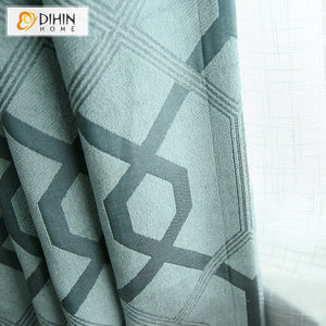 DIHIN HOME Modern Thickening Geometry Jacquard,Blackout Grommet Window Curtain for Living Room ,52x63-inch,1 Panel Roman Shades Curtains Window Blinds custom curtains blackout curtains curtains for living room sheer curtains curtain fabric linen curtains kitchen curtains velvet curtains pinch pleat curtains bay window curtains outdoor curtains pleated curtains floral curtains dining room curtains kitchen valances drapes for bedroom patio curtains nursery curtains grommet curtains