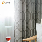 DIHIN HOME Modern Thickening Grey Geometry Jacquard,Blackout Grommet Window Curtain for Living Room ,52x63-inch,1 Panel Roman Shades Curtains Window Blinds custom curtains blackout curtains curtains for living room sheer curtains curtain fabric linen curtains kitchen curtains velvet curtains pinch pleat curtains bay window curtains outdoor curtains pleated curtains floral curtains dining room curtains kitchen valances drapes for bedroom patio curtains nursery curtains grommet curtains