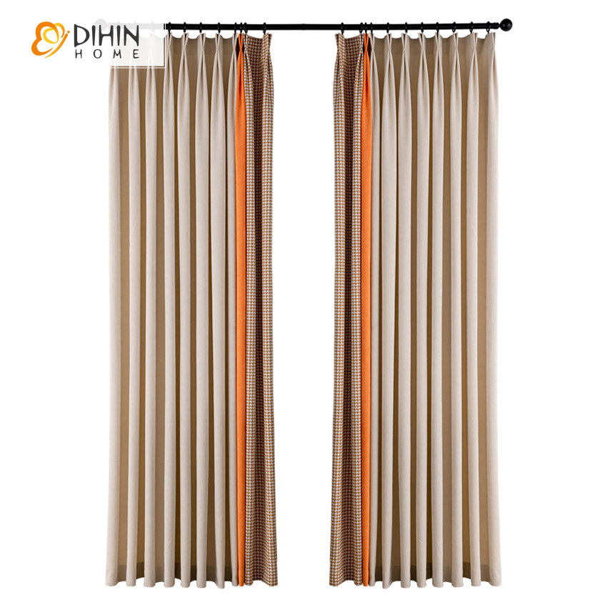 DIHIN HOME Modern Thickening Houndstooth Jacquard,Blackout Grommet Window Curtain for Living Room ,52x63-inch,1 Panel Roman Shades Curtains Window Blinds custom curtains blackout curtains curtains for living room sheer curtains curtain fabric linen curtains kitchen curtains velvet curtains pinch pleat curtains bay window curtains outdoor curtains pleated curtains floral curtains dining room curtains kitchen valances drapes for bedroom patio curtains nursery curtains grommet curtains
