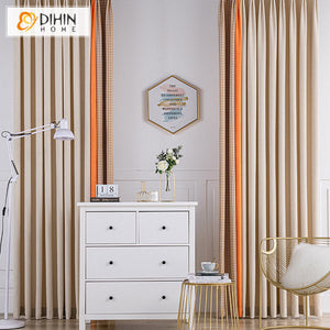 DIHIN HOME Modern Thickening Houndstooth Jacquard,Blackout Grommet Window Curtain for Living Room ,52x63-inch,1 Panel Roman Shades Curtains Window Blinds custom curtains blackout curtains curtains for living room sheer curtains curtain fabric linen curtains kitchen curtains velvet curtains pinch pleat curtains bay window curtains outdoor curtains pleated curtains floral curtains dining room curtains kitchen valances drapes for bedroom patio curtains nursery curtains grommet curtains