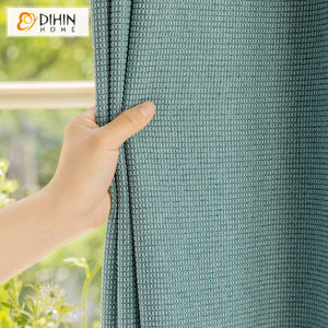 DIHIN HOME Modern Thickening Solid Blue Jacquard,Blackout Grommet Window Curtain for Living Room ,52x63-inch,1 Panel Roman Shades Curtains Window Blinds custom curtains blackout curtains curtains for living room sheer curtains curtain fabric linen curtains kitchen curtains velvet curtains pinch pleat curtains bay window curtains outdoor curtains pleated curtains floral curtains dining room curtains kitchen valances drapes for bedroom patio curtains nursery curtains grommet curtains