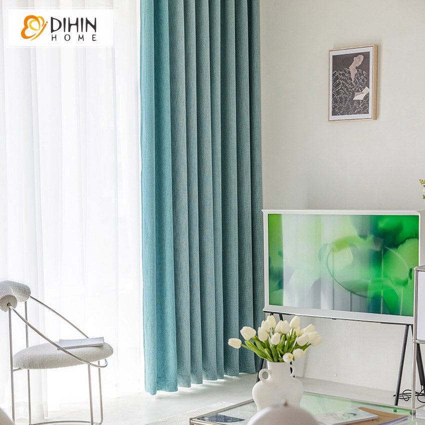 DIHIN HOME Modern Thickening Solid Curtains,Grommet Window Curtain for Living Room ,52x63-inch,1 Panel Roman Shades Curtains Window Blinds custom curtains blackout curtains curtains for living room sheer curtains curtain fabric linen curtains kitchen curtains velvet curtains pinch pleat curtains bay window curtains outdoor curtains pleated curtains floral curtains dining room curtains kitchen valances drapes for bedroom patio curtains nursery curtains grommet curtains
