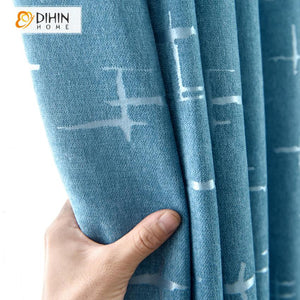 DIHIN HOME Modern Thicker Blue Color Jacquard,Blackout Grommet Window Curtain for Living Room ,52x63-inch,1 Panel Roman Shades Curtains Window Blinds custom curtains blackout curtains curtains for living room sheer curtains curtain fabric linen curtains kitchen curtains velvet curtains pinch pleat curtains bay window curtains outdoor curtains pleated curtains floral curtains dining room curtains kitchen valances drapes for bedroom patio curtains nursery curtains grommet curtains