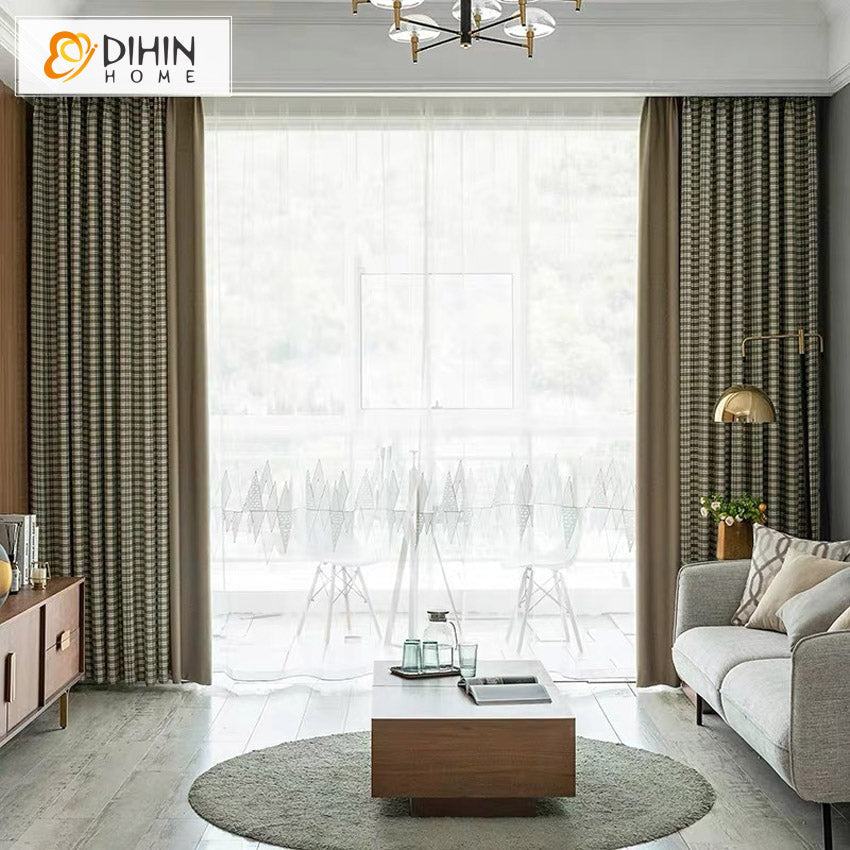 DIHIN HOME Modern Thickness Jacquard,Blackout Grommet Window Curtain for Living Room ,52x63-inch,1 Panel Roman Shades Curtains Window Blinds custom curtains blackout curtains curtains for living room sheer curtains curtain fabric linen curtains kitchen curtains velvet curtains pinch pleat curtains bay window curtains outdoor curtains pleated curtains floral curtains dining room curtains kitchen valances drapes for bedroom patio curtains nursery curtains grommet curtains