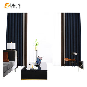 DIHIN HOME Modern Three Colors Thick Fabric,Blackout Grommet Window Curtain for Living Room ,52x63-inch,1 Panel Roman Shades Curtains Window Blinds custom curtains blackout curtains curtains for living room sheer curtains curtain fabric linen curtains kitchen curtains velvet curtains pinch pleat curtains bay window curtains outdoor curtains pleated curtains floral curtains dining room curtains kitchen valances drapes for bedroom patio curtains nursery curtains grommet curtains