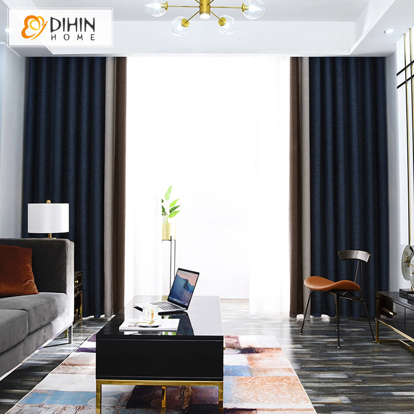 DIHIN HOME Modern Three Colors Thick Fabric,Blackout Grommet Window Curtain for Living Room ,52x63-inch,1 Panel Roman Shades Curtains Window Blinds custom curtains blackout curtains curtains for living room sheer curtains curtain fabric linen curtains kitchen curtains velvet curtains pinch pleat curtains bay window curtains outdoor curtains pleated curtains floral curtains dining room curtains kitchen valances drapes for bedroom patio curtains nursery curtains grommet curtains