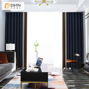 DIHIN HOME Modern Three Colors Thick Fabric,Blackout Grommet Window Curtain for Living Room ,52x63-inch,1 Panel Roman Shades Curtains Window Blinds custom curtains blackout curtains curtains for living room sheer curtains curtain fabric linen curtains kitchen curtains velvet curtains pinch pleat curtains bay window curtains outdoor curtains pleated curtains floral curtains dining room curtains kitchen valances drapes for bedroom patio curtains nursery curtains grommet curtains