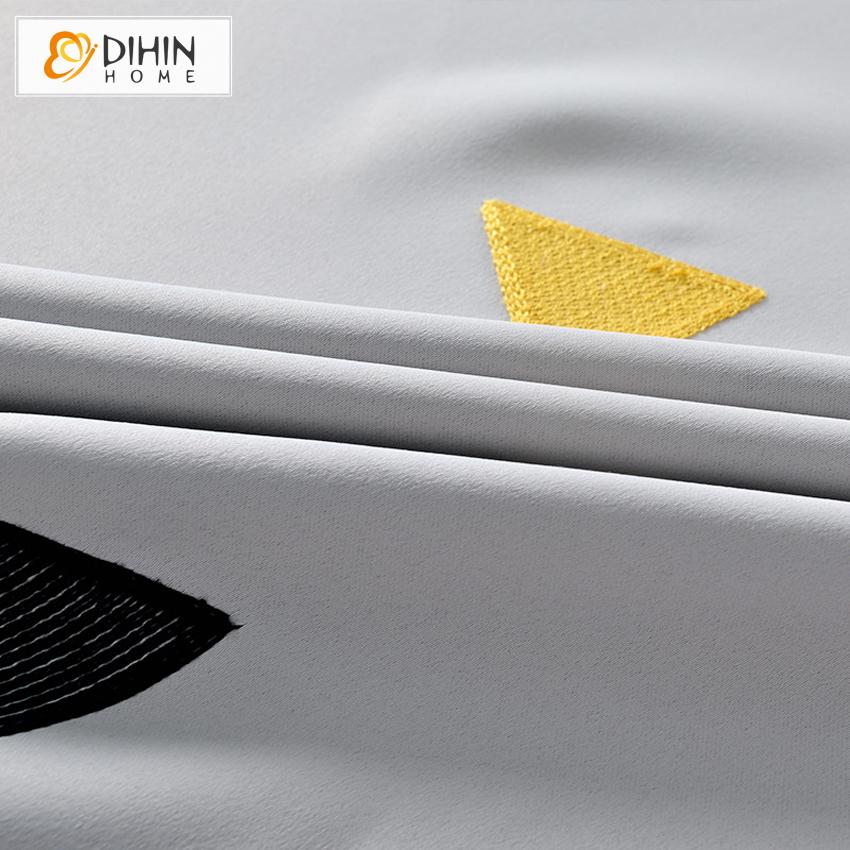 DIHIN HOME Modern Triangle Geometric,Blackout Grommet Window Curtain for Living Room ,52x63-inch,1 Panel Roman Shades Curtains Window Blinds custom curtains blackout curtains curtains for living room sheer curtains curtain fabric linen curtains kitchen curtains velvet curtains pinch pleat curtains bay window curtains outdoor curtains pleated curtains floral curtains dining room curtains kitchen valances drapes for bedroom patio curtains nursery curtains grommet curtains