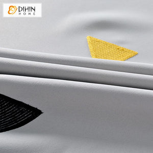 DIHIN HOME Modern Triangle Geometric,Blackout Grommet Window Curtain for Living Room ,52x63-inch,1 Panel Roman Shades Curtains Window Blinds custom curtains blackout curtains curtains for living room sheer curtains curtain fabric linen curtains kitchen curtains velvet curtains pinch pleat curtains bay window curtains outdoor curtains pleated curtains floral curtains dining room curtains kitchen valances drapes for bedroom patio curtains nursery curtains grommet curtains