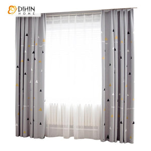DIHIN HOME Modern Triangle Geometric,Blackout Grommet Window Curtain for Living Room ,52x63-inch,1 Panel Roman Shades Curtains Window Blinds custom curtains blackout curtains curtains for living room sheer curtains curtain fabric linen curtains kitchen curtains velvet curtains pinch pleat curtains bay window curtains outdoor curtains pleated curtains floral curtains dining room curtains kitchen valances drapes for bedroom patio curtains nursery curtains grommet curtains