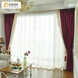 DIHIN HOME Modern Velevt Spliced Curtains，Blackout Grommet Window Curtain for Living Room ,52x63-inch,1 Panel Roman Shades Curtains Window Blinds custom curtains blackout curtains curtains for living room sheer curtains curtain fabric linen curtains kitchen curtains velvet curtains pinch pleat curtains bay window curtains outdoor curtains pleated curtains floral curtains dining room curtains kitchen valances drapes for bedroom patio curtains nursery curtains grommet curtains