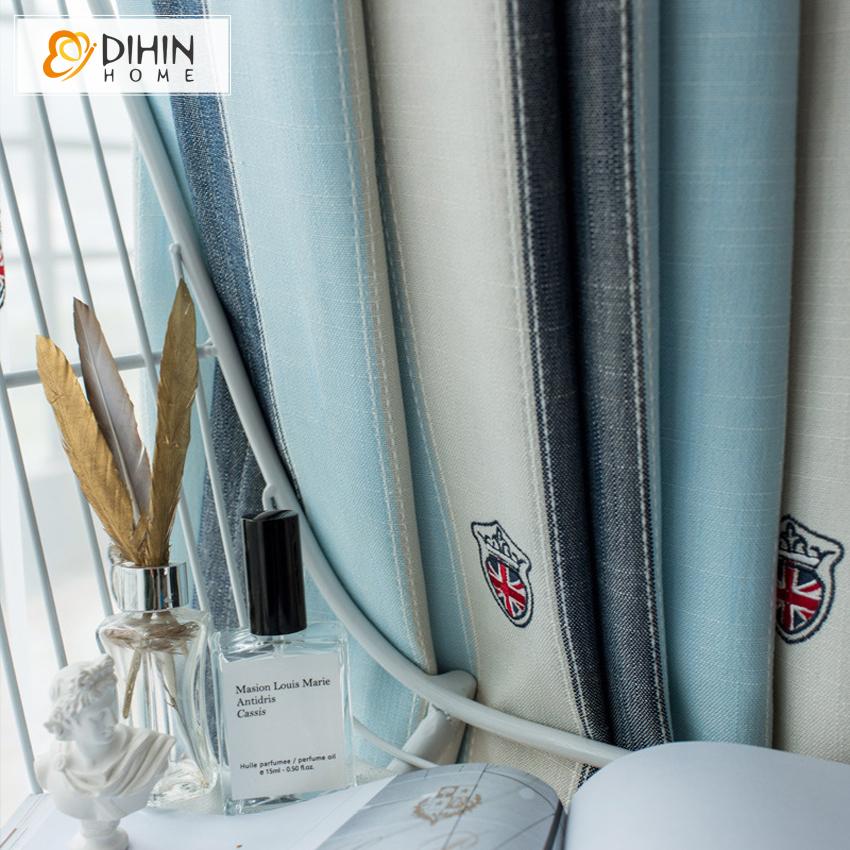 DIHIN HOME Modern Vintage Cotton Linen Embroidery Curtains,Blackout Grommet Window Curtain for Living Room ,52x63-inch,1 Panel Roman Shades Curtains Window Blinds custom curtains blackout curtains curtains for living room sheer curtains curtain fabric linen curtains kitchen curtains velvet curtains pinch pleat curtains bay window curtains outdoor curtains pleated curtains floral curtains dining room curtains kitchen valances drapes for bedroom patio curtains nursery curtains grommet curtains