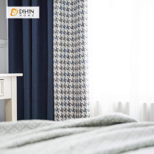 DIHIN HOME Modern Wave Shaped Spliced Curtains，Blackout Grommet Window Curtain for Living Room ,52x63-inch,1 Panel Roman Shades Curtains Window Blinds custom curtains blackout curtains curtains for living room sheer curtains curtain fabric linen curtains kitchen curtains velvet curtains pinch pleat curtains bay window curtains outdoor curtains pleated curtains floral curtains dining room curtains kitchen valances drapes for bedroom patio curtains nursery curtains grommet curtains