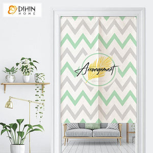 DIHIN HOME Modern Waves Printed Japanese Noren Doorway Curtain Tapestry,Cotton Linen,Door Way Curtain Door Hanging Tapestry,33.5''Wx59''L,1 Panel Roman Shades Window Curtains Curtains Window Blinds Curtains Drapes linen drapery curtains and drapes windows drapes custom curtains blackout curtains curtains for living room window shades sheer curtains curtain fabric window treatments custom drapery