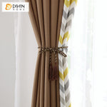DIHIN HOME Modern Waves Printed Spliced Curtains，Blackout Grommet Window Curtain for Living Room ,52x63-inch,1 Panel Roman Shades Curtains Window Blinds custom curtains blackout curtains curtains for living room sheer curtains curtain fabric linen curtains kitchen curtains velvet curtains pinch pleat curtains bay window curtains outdoor curtains pleated curtains floral curtains dining room curtains kitchen valances drapes for bedroom patio curtains nursery curtains grommet curtains
