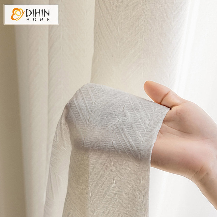 DIHIN HOME Modern Waves Sheer Curtains,Cotton Linen,Grommet Window Curtain for Living Room ,52x63-inch,1 Panel Roman Shades Curtains Window Blinds custom curtains blackout curtains curtains for living room sheer curtains curtain fabric linen curtains kitchen curtains velvet curtains pinch pleat curtains bay window curtains outdoor curtains pleated curtains floral curtains dining room curtains kitchen valances drapes for bedroom patio curtains nursery curtains grommet curtains
