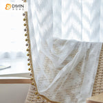 DIHIN HOME Modern White Abstract Geometric Sheer Curtain With Lace Balls,Grommet Window Curtain for Living Room ,52x63-inch,1 Panel Roman Shades Curtains Window Blinds custom curtains blackout curtains curtains for living room sheer curtains curtain fabric linen curtains kitchen curtains velvet curtains pinch pleat curtains bay window curtains outdoor curtains pleated curtains floral curtains dining room curtains kitchen valances drapes for bedroom patio curtains nursery curtains grommet curtains