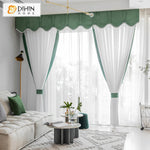 DIHIN HOME Modern White and Green Color Customized Valance ,Blackout Curtains Grommet Window Curtain for Living Room ,52x84-inch,1 Panel Roman Shades Curtains Window Blinds custom curtains blackout curtains curtains for living room sheer curtains curtain fabric linen curtains kitchen curtains velvet curtains pinch pleat curtains bay window curtains outdoor curtains pleated curtains floral curtains dining room curtains kitchen valances drapes for bedroom patio curtains nursery curtains grommet curtains