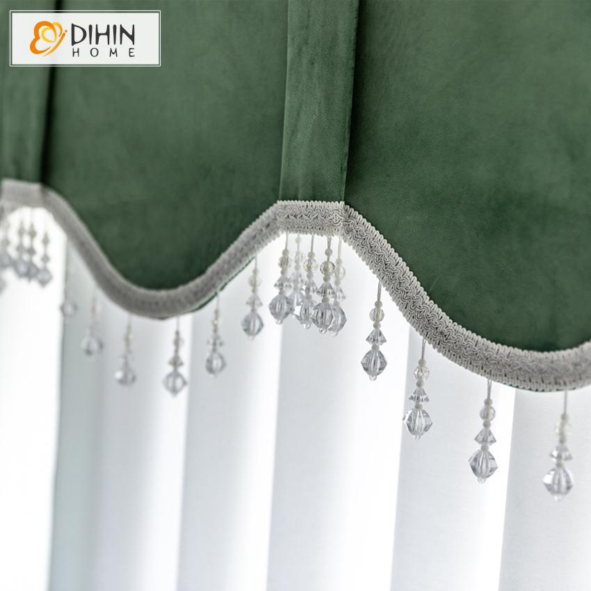 DIHIN HOME Modern White and Green Color Customized Valance ,Blackout Curtains Grommet Window Curtain for Living Room ,52x84-inch,1 Panel Roman Shades Curtains Window Blinds custom curtains blackout curtains curtains for living room sheer curtains curtain fabric linen curtains kitchen curtains velvet curtains pinch pleat curtains bay window curtains outdoor curtains pleated curtains floral curtains dining room curtains kitchen valances drapes for bedroom patio curtains nursery curtains grommet curtains