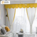 DIHIN HOME Modern White and Yellow Color Customized Valance ,Blackout Curtains Grommet Window Curtain for Living Room ,52x84-inch,1 Panel Roman Shades Curtains Window Blinds custom curtains blackout curtains curtains for living room sheer curtains curtain fabric linen curtains kitchen curtains velvet curtains pinch pleat curtains bay window curtains outdoor curtains pleated curtains floral curtains dining room curtains kitchen valances drapes for bedroom patio curtains nursery curtains grommet curtains