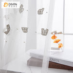 DIHIN HOME Modern White Butterfly Embroidered Sheer Curtain, Grommet Window Curtain for Living Room ,52x63-inch,1 Panel Roman Shades Curtains Window Blinds custom curtains blackout curtains curtains for living room sheer curtains curtain fabric linen curtains kitchen curtains velvet curtains pinch pleat curtains bay window curtains outdoor curtains pleated curtains floral curtains dining room curtains kitchen valances drapes for bedroom patio curtains nursery curtains grommet curtains