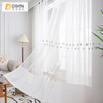 DIHIN HOME Modern White Butterfly Embroidered Sheer Curtain, Grommet Window Curtain for Living Room ,52x63-inch,1 Panel Roman Shades Curtains Window Blinds custom curtains blackout curtains curtains for living room sheer curtains curtain fabric linen curtains kitchen curtains velvet curtains pinch pleat curtains bay window curtains outdoor curtains pleated curtains floral curtains dining room curtains kitchen valances drapes for bedroom patio curtains nursery curtains grommet curtains