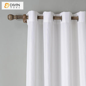 DIHIN HOME Modern White Color Curtains,Blackout Grommet Window Curtain for Living Room ,52x63-inch,1 Panel Roman Shades Curtains Window Blinds custom curtains blackout curtains curtains for living room sheer curtains curtain fabric linen curtains kitchen curtains velvet curtains pinch pleat curtains bay window curtains outdoor curtains pleated curtains floral curtains dining room curtains kitchen valances drapes for bedroom patio curtains nursery curtains grommet curtains