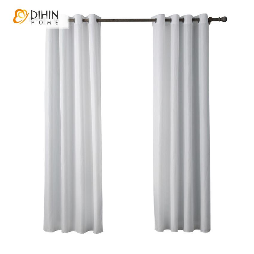 DIHIN HOME Modern White Color Curtains,Blackout Grommet Window Curtain for Living Room ,52x63-inch,1 Panel Roman Shades Curtains Window Blinds custom curtains blackout curtains curtains for living room sheer curtains curtain fabric linen curtains kitchen curtains velvet curtains pinch pleat curtains bay window curtains outdoor curtains pleated curtains floral curtains dining room curtains kitchen valances drapes for bedroom patio curtains nursery curtains grommet curtains