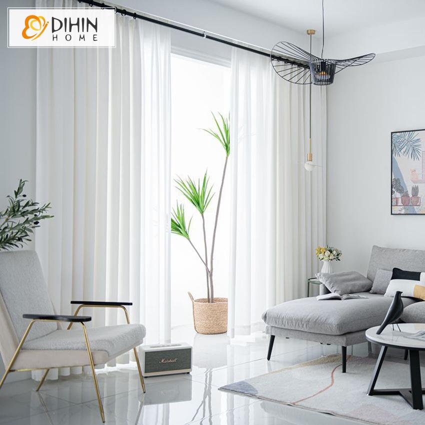 DIHIN HOME Modern White Color Customized Curtains,Blackout Grommet Window Curtain for Living Room ,52x63-inch,1 Panel Roman Shades Curtains Window Blinds custom curtains blackout curtains curtains for living room sheer curtains curtain fabric linen curtains kitchen curtains velvet curtains pinch pleat curtains bay window curtains outdoor curtains pleated curtains floral curtains dining room curtains kitchen valances drapes for bedroom patio curtains nursery curtains grommet curtains