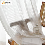 DIHIN HOME Modern White Color Fashion Striped Sheer Curtains,Grommet Window Curtain for Living Room,52x63-inch,1 Panel Roman Shades Curtains Window Blinds custom curtains blackout curtains curtains for living room sheer curtains curtain fabric linen curtains kitchen curtains velvet curtains pinch pleat curtains bay window curtains outdoor curtains pleated curtains floral curtains dining room curtains kitchen valances drapes for bedroom patio curtains nursery curtains grommet curtains