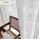 DIHIN HOME Modern White Color Fashion Striped Sheer Curtains,Grommet Window Curtain for Living Room,52x63-inch,1 Panel Roman Shades Curtains Window Blinds custom curtains blackout curtains curtains for living room sheer curtains curtain fabric linen curtains kitchen curtains velvet curtains pinch pleat curtains bay window curtains outdoor curtains pleated curtains floral curtains dining room curtains kitchen valances drapes for bedroom patio curtains nursery curtains grommet curtains