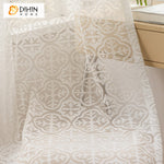 DIHIN HOME Modern White Color Geometric Sheer Curtain, Grommet Window Curtain for Living Room ,52x63-inch,1 Panel Roman Shades Curtains Window Blinds custom curtains blackout curtains curtains for living room sheer curtains curtain fabric linen curtains kitchen curtains velvet curtains pinch pleat curtains bay window curtains outdoor curtains pleated curtains floral curtains dining room curtains kitchen valances drapes for bedroom patio curtains nursery curtains grommet curtains