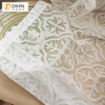 DIHIN HOME Modern White Color Geometric Sheer Curtain, Grommet Window Curtain for Living Room ,52x63-inch,1 Panel Roman Shades Curtains Window Blinds custom curtains blackout curtains curtains for living room sheer curtains curtain fabric linen curtains kitchen curtains velvet curtains pinch pleat curtains bay window curtains outdoor curtains pleated curtains floral curtains dining room curtains kitchen valances drapes for bedroom patio curtains nursery curtains grommet curtains