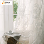 DIHIN HOME Modern White Color Jacquard Sheer Curtains,Grommet Window Curtain for Living Room,52x63-inch,1 Panel Roman Shades Curtains Window Blinds custom curtains blackout curtains curtains for living room sheer curtains curtain fabric linen curtains kitchen curtains velvet curtains pinch pleat curtains bay window curtains outdoor curtains pleated curtains floral curtains dining room curtains kitchen valances drapes for bedroom patio curtains nursery curtains grommet curtains