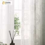 DIHIN HOME Modern White Color Jacquard Sheer Curtains,Grommet Window Curtain for Living Room,52x63-inch,1 Panel Roman Shades Curtains Window Blinds custom curtains blackout curtains curtains for living room sheer curtains curtain fabric linen curtains kitchen curtains velvet curtains pinch pleat curtains bay window curtains outdoor curtains pleated curtains floral curtains dining room curtains kitchen valances drapes for bedroom patio curtains nursery curtains grommet curtains