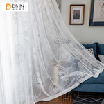 DIHIN HOME Modern White Color Jacquard Sheer Curtains,Grommet Window Curtain for Living Room,52x63-inch,1 Panel Roman Shades Curtains Window Blinds custom curtains blackout curtains curtains for living room sheer curtains curtain fabric linen curtains kitchen curtains velvet curtains pinch pleat curtains bay window curtains outdoor curtains pleated curtains floral curtains dining room curtains kitchen valances drapes for bedroom patio curtains nursery curtains grommet curtains