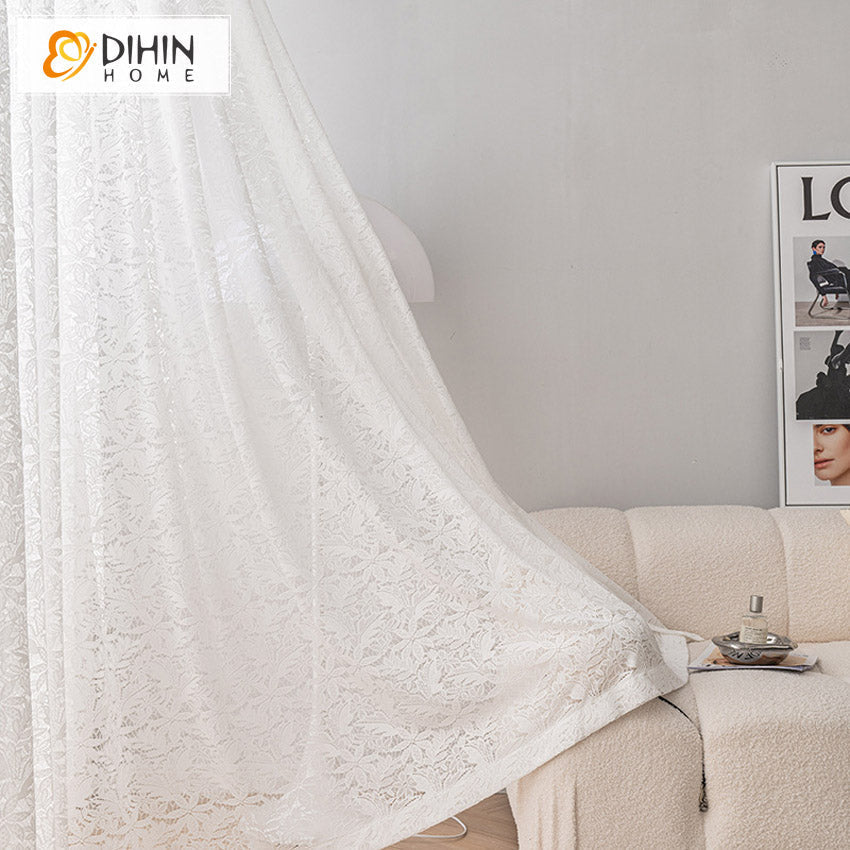 DIHIN HOME Modern White Color Sheer Curtain, Grommet Window Curtain for Living Room ,52x63-inch,1 Panel Roman Shades Curtains Window Blinds custom curtains blackout curtains curtains for living room sheer curtains curtain fabric linen curtains kitchen curtains velvet curtains pinch pleat curtains bay window curtains outdoor curtains pleated curtains floral curtains dining room curtains kitchen valances drapes for bedroom patio curtains nursery curtains grommet curtains