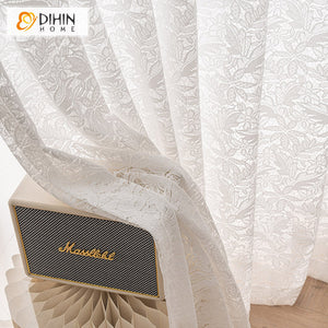 DIHIN HOME Modern White Color Sheer Curtain, Grommet Window Curtain for Living Room ,52x63-inch,1 Panel Roman Shades Curtains Window Blinds custom curtains blackout curtains curtains for living room sheer curtains curtain fabric linen curtains kitchen curtains velvet curtains pinch pleat curtains bay window curtains outdoor curtains pleated curtains floral curtains dining room curtains kitchen valances drapes for bedroom patio curtains nursery curtains grommet curtains