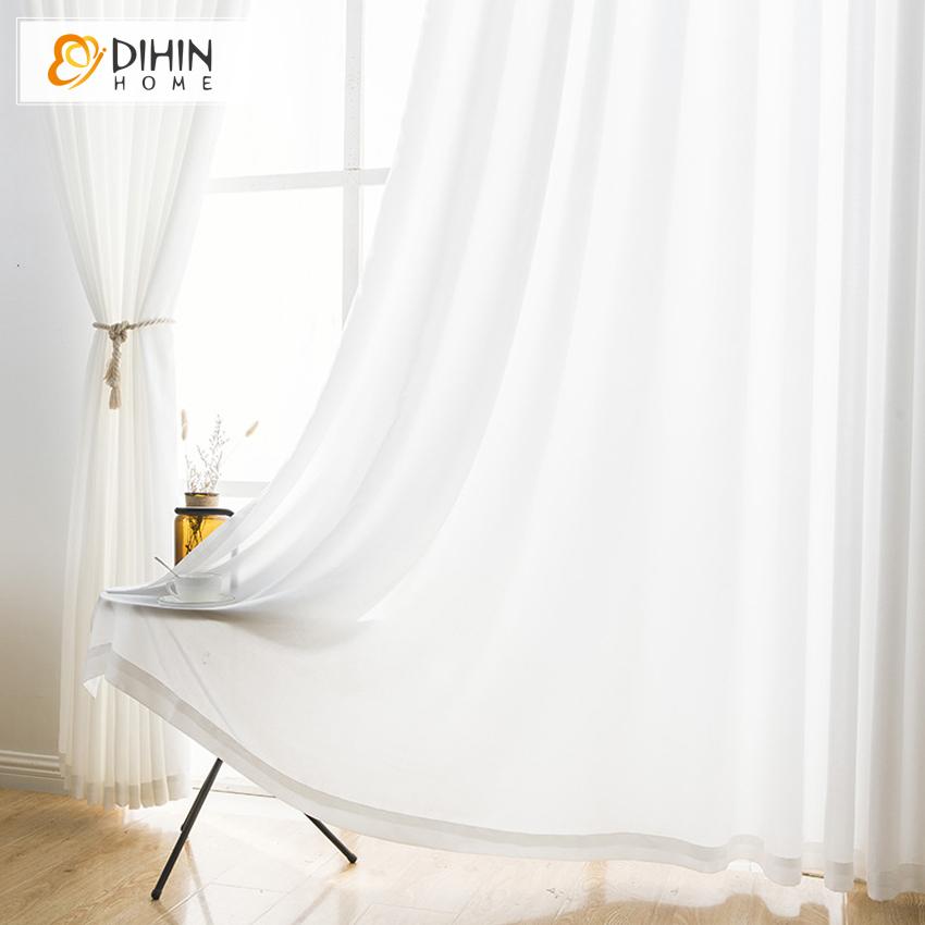DIHIN HOME Modern White Color Sheer Curtains,Blackout Grommet Window Curtain for Living Room ,52x63-inch,1 Panel Roman Shades Curtains Window Blinds custom curtains blackout curtains curtains for living room sheer curtains curtain fabric linen curtains kitchen curtains velvet curtains pinch pleat curtains bay window curtains outdoor curtains pleated curtains floral curtains dining room curtains kitchen valances drapes for bedroom patio curtains nursery curtains grommet curtains