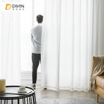 DIHIN HOME Modern White Color Sheer Curtains,Blackout Grommet Window Curtain for Living Room ,52x63-inch,1 Panel Roman Shades Curtains Window Blinds custom curtains blackout curtains curtains for living room sheer curtains curtain fabric linen curtains kitchen curtains velvet curtains pinch pleat curtains bay window curtains outdoor curtains pleated curtains floral curtains dining room curtains kitchen valances drapes for bedroom patio curtains nursery curtains grommet curtains