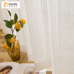 DIHIN HOME Modern White Color Striped,Sheer Curtain, Grommet Window Curtain for Living Room ,52x63-inch,1 Panel Roman Shades Curtains Window Blinds custom curtains blackout curtains curtains for living room sheer curtains curtain fabric linen curtains kitchen curtains velvet curtains pinch pleat curtains bay window curtains outdoor curtains pleated curtains floral curtains dining room curtains kitchen valances drapes for bedroom patio curtains nursery curtains grommet curtains