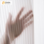 DIHIN HOME Modern White Color Striped,Sheer Curtain, Grommet Window Curtain for Living Room ,52x63-inch,1 Panel Roman Shades Curtains Window Blinds custom curtains blackout curtains curtains for living room sheer curtains curtain fabric linen curtains kitchen curtains velvet curtains pinch pleat curtains bay window curtains outdoor curtains pleated curtains floral curtains dining room curtains kitchen valances drapes for bedroom patio curtains nursery curtains grommet curtains