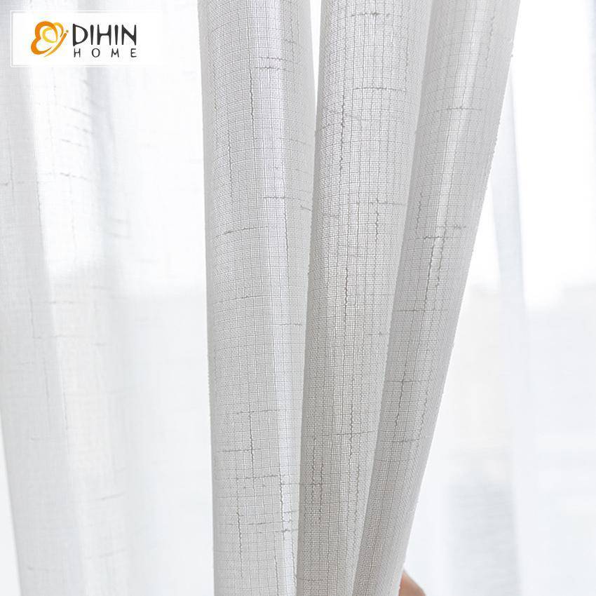 DIHIN HOME Modern White Day Curtain ,Sheer Curtain, Grommet Window Curtain for Living Room ,52x63-inch,1 Panel Roman Shades Curtains Window Blinds custom curtains blackout curtains curtains for living room sheer curtains curtain fabric linen curtains kitchen curtains velvet curtains pinch pleat curtains bay window curtains outdoor curtains pleated curtains floral curtains dining room curtains kitchen valances drapes for bedroom patio curtains nursery curtains grommet curtains