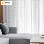 DIHIN HOME Modern White Embroidered Deer Head ,Sheer Curtain, Grommet Window Curtain for Living Room ,52x63-inch,1 Panel Roman Shades Curtains Window Blinds custom curtains blackout curtains curtains for living room sheer curtains curtain fabric linen curtains kitchen curtains velvet curtains pinch pleat curtains bay window curtains outdoor curtains pleated curtains floral curtains dining room curtains kitchen valances drapes for bedroom patio curtains nursery curtains grommet curtains
