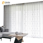 DIHIN HOME Modern White Embroidered Deer Head ,Sheer Curtain, Grommet Window Curtain for Living Room ,52x63-inch,1 Panel Roman Shades Curtains Window Blinds custom curtains blackout curtains curtains for living room sheer curtains curtain fabric linen curtains kitchen curtains velvet curtains pinch pleat curtains bay window curtains outdoor curtains pleated curtains floral curtains dining room curtains kitchen valances drapes for bedroom patio curtains nursery curtains grommet curtains